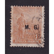 ARGENTINA SERVICIO OFICIAL GJ 134 ESTAMPILLA USADA U$ 12,50